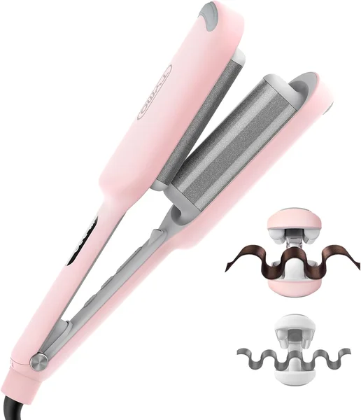 Curling Iron Hair Crimper Waver - TYMO ROVY Beach Waves Curling Wand