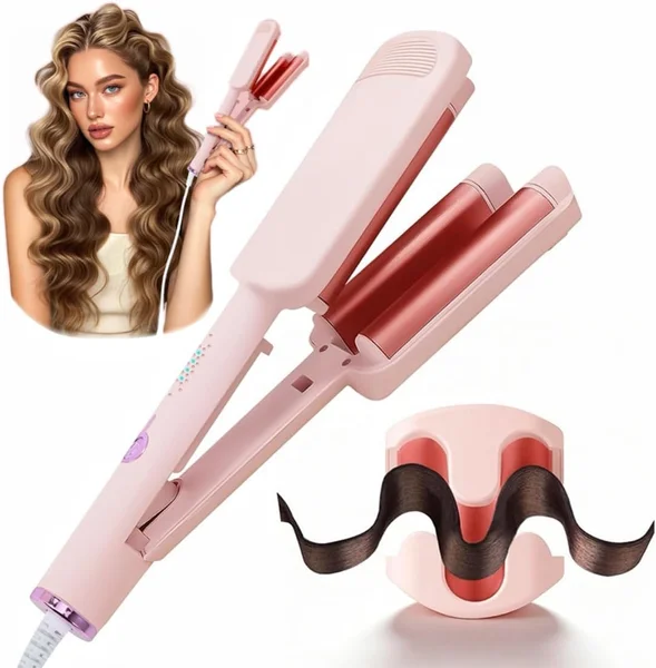 Curling Iron Hair Crimper Waver - CHIKYO 3 Barrel Rovy Wave Curling Iron