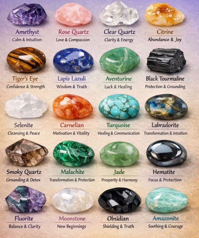 Top 20 Healing Crystals Collection