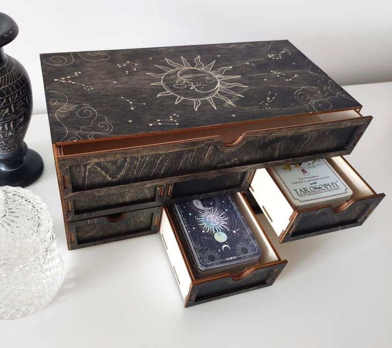 Crystal & Jewelry Organizer, 7-Drawer Oracle Box